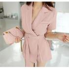 Short-sleeve Buckled Playsuit