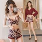 Set: Leopard Bikini + Cover Up