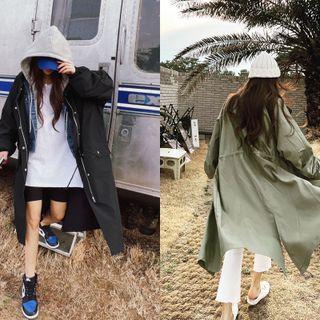 Stand-collar Oversize Safari Coat