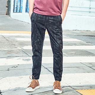 Elasticized Waist Camouflage Pants