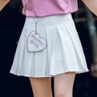 Heart Applique Pleated Skirt