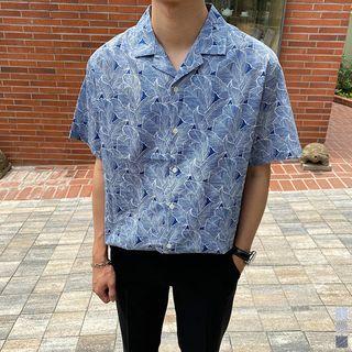 Open-placket Foliage Shirt