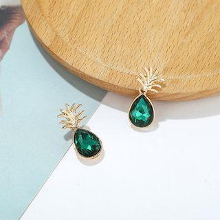 Faux Crystal Pineapple Dangle Earring 1 Pair - 8019 - One Size