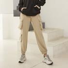 Cropped Drawstring Cargo Sweatpants