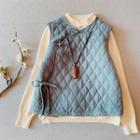 Quilted Frog Buttoned Vest
