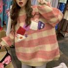 Check Sweatshirt Pink - One Size