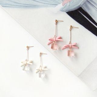 Bow Cubic Glass Dangle Earring