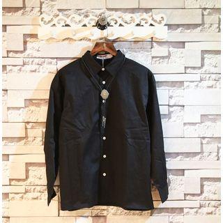 Lettering Strap Shirt