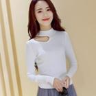 Cutout-front Knit Top
