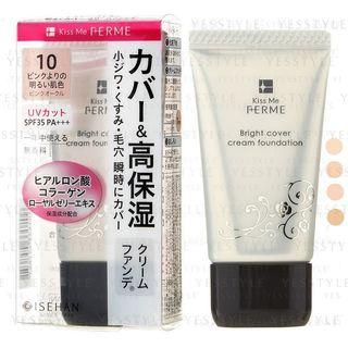 Isehan - Kiss Me Ferme Bright Cover Cream Foundation Spf 35 Pa+++ - 4 Types