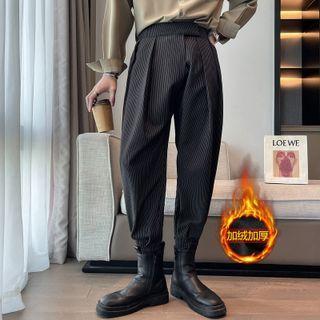 High-waist Striped Adhesive Pants