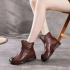 Genuine Leather Pointy Toe Ankle Boots