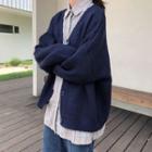 Long Sleeve V-neck Cardigan / Plaid Shirt