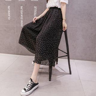 Dotted Cropped Wide Leg Pants