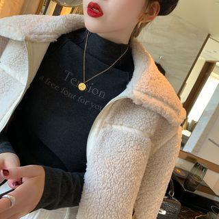 Mock-neck Embroidered Warmer Top