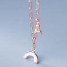 Eiffel Tower Shell Pendant Sterling Silver Necklace