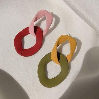 925 Sterling Silver Twisted Hoop Drop Earring