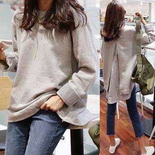 Slit Back Mock Two-piece Pullover