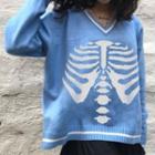 Skeleton Print Sweater