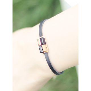 Crystal Faux-leather Bracelet