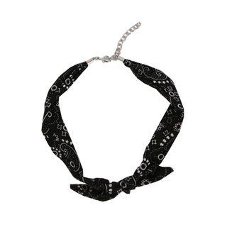 Bow Patterned Scarf Choker