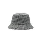 Reversible Plaid Bucket Hat 27 - Black - One Size