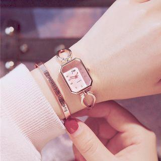 Embellished Rectangular Bracelet Watch
