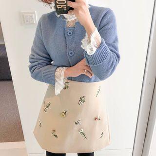 Scallop-neck Cardigan