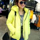 Ear Accent Hooded Padded Jacket