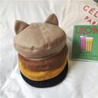 Faux Suede Cat Ear Beret Hat