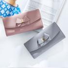 Bow Faux-leather Long Wallet
