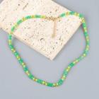 Resin Bead Necklace 1 Pc - Green - One Size