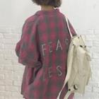 Embroidered Plaid Long Shirt