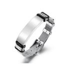 Fashion Simple Mesh Belt Geometric 316l Stainless Steel Bracelet Silver - One Size