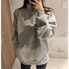 Half Zip Sweatshirt Gray - One Size