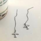 Airplane Drop Earring 1 Pair - S925silver Earring - One Size