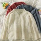 Furry-knit Loose Sweater In 6 Colors