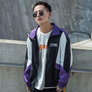 Loose-fit Colorblock Windbreaker