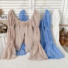 Details Off-shoulder Slited Top In 5 Colors