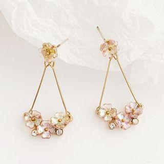 Shell Flower Drop Earring 1 Pair - As Shown In Figure - One Size