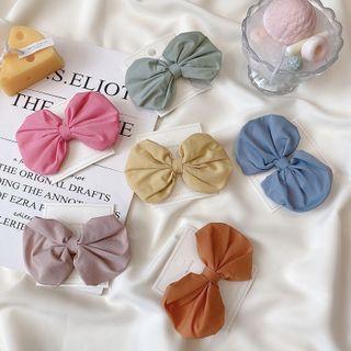 Bow-accent Plain Hair Clip