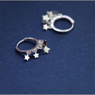 Star Hoop Earring 1 Pc - As Shown In Figure - One Size