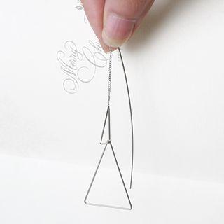 Geometric Threader Earrings