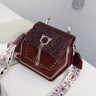 Glitter Hexagon Crossbody Bag