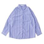Striped Shirt White Stripe - Blue - One Size