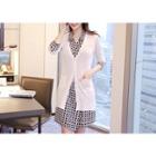 V-neck Elbow-sleeve Cardigan
