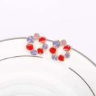 Glaze Earring 1 Pair - Red & Violet - One Size
