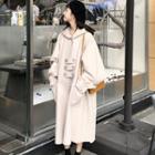Hooded Double-breasted Midi Coat