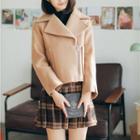 Lapel Tweed Cropped Coat