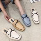 Contrast Trim Mules